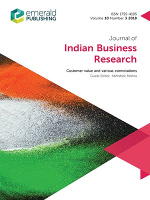 cover image of Journal of Indian Business Research, Volume 10, Number 3